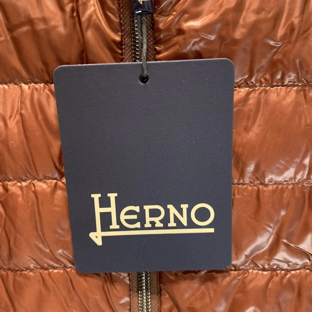 Herno Men's Vest Ultralightweight Nylon Reversible Quilted Puffer 54 IT / US XXL